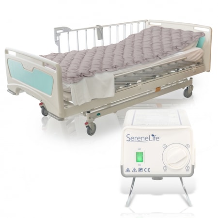 Serenelife Hospital Bed Air Mattress - Bubble Pad Mattress With Electric Air Pump SLAIRMATR45